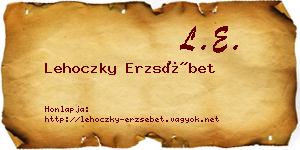 Lehoczky Erzsébet névjegykártya